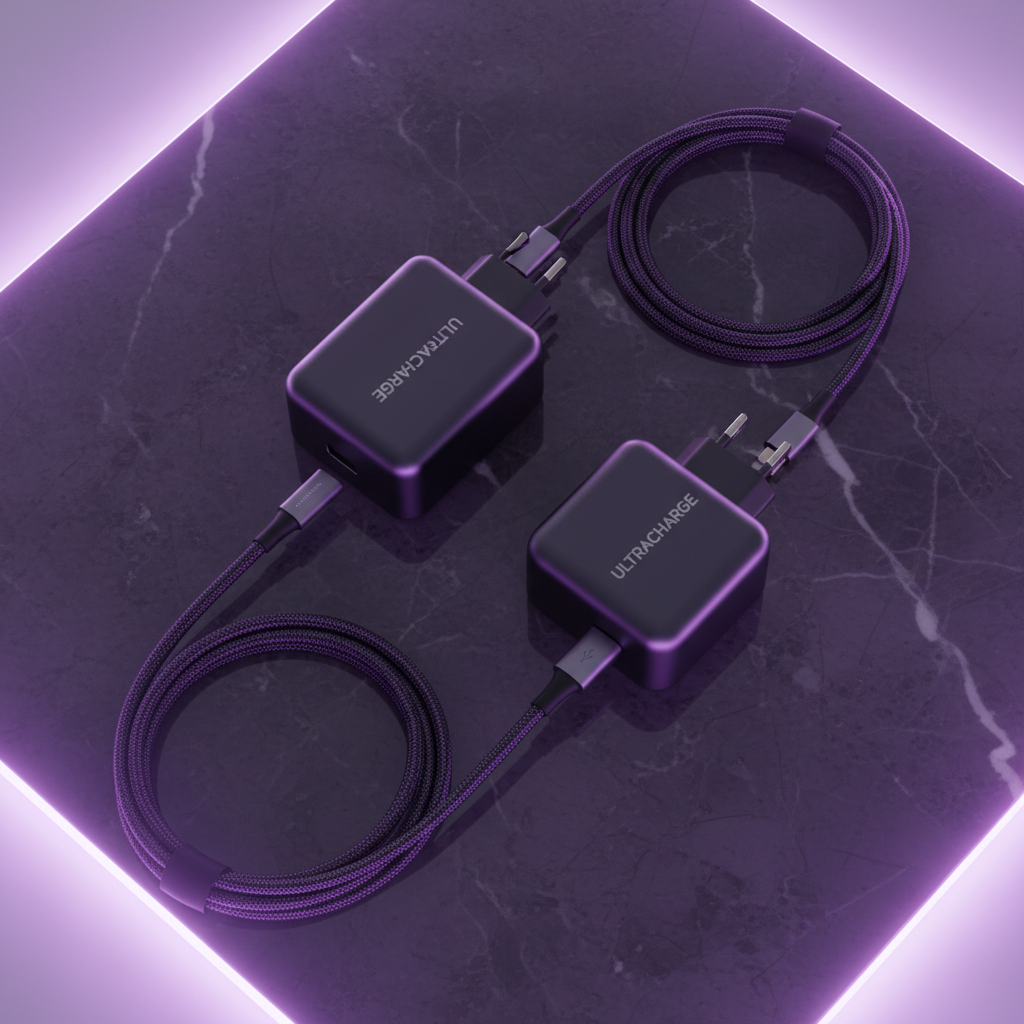 Chargeurs - flat lay