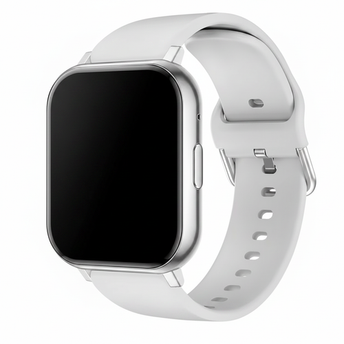 Montre connectée argentée - fond épuré