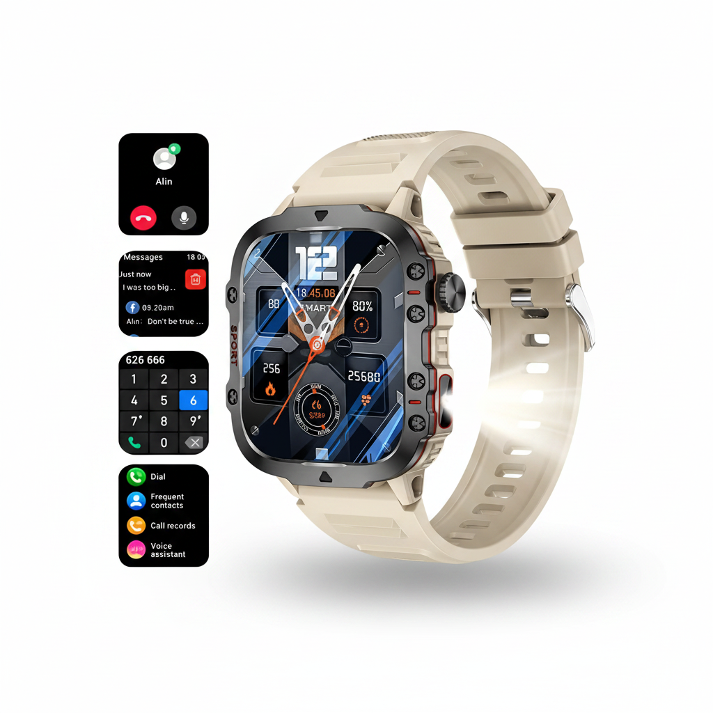 Smartwatch Tactique Sport Pro - Flat lay