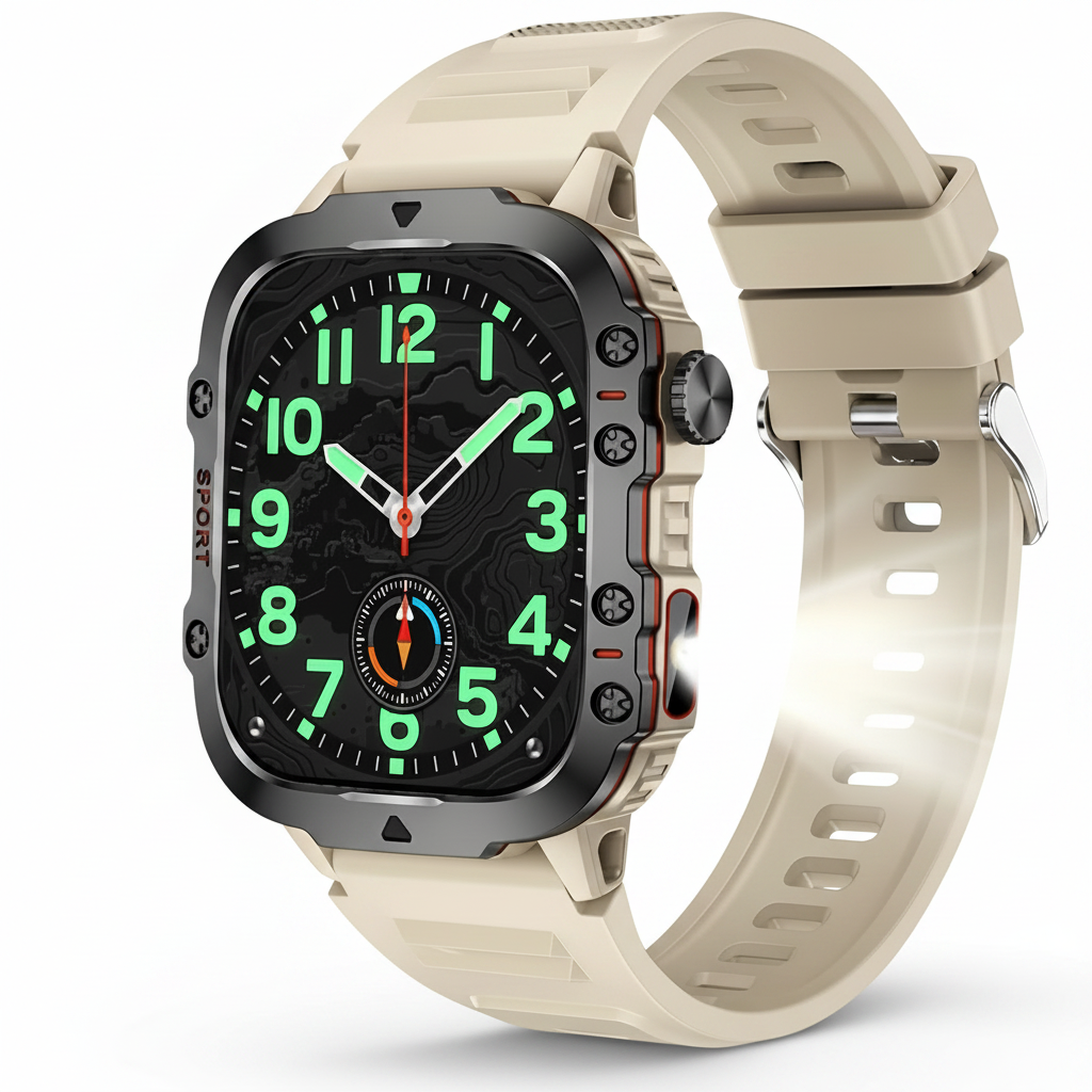 Smartwatch Tactique Sport Pro — fond épuré